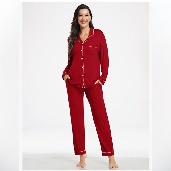 NWT Unisex Red Pajama Set - Picture 1 of 5